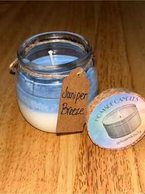 Juniper Breeze Blue & White Scented Jar Candle by